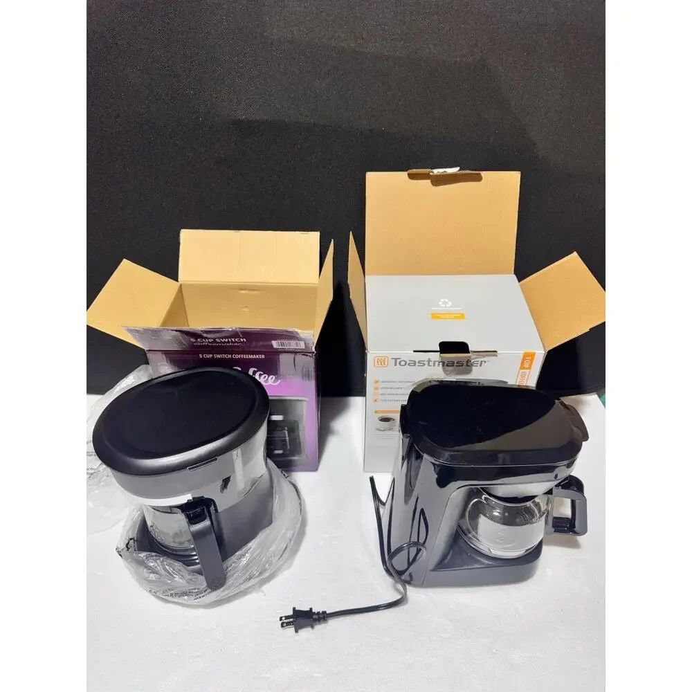 Set Of 2! Mr Coffee 5 Cup Mini Brew + Toastmaster 5 Cup Coffee Maker Set Used